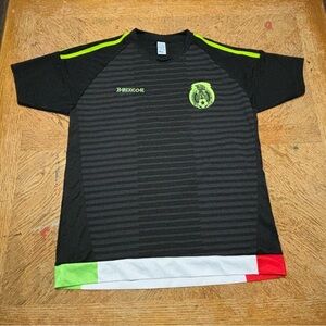 Mexico Men’s Soccer Fútbol Jersey Black Green Red Size Medium